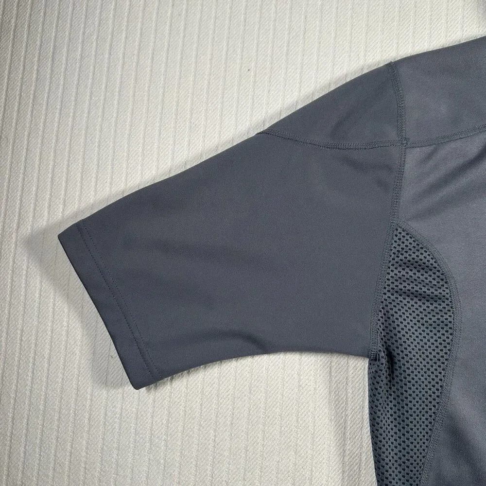 Adidas Men’s Medium Gray 1/4 Zip Performance Shirt Short Sleeve Athletic Golf
